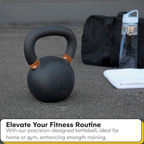 Kettlebell Kings Powder Coated Kettlebell Weights - 9-97 lb Strength Training Kettlebells for Men and Women - Home Gym E