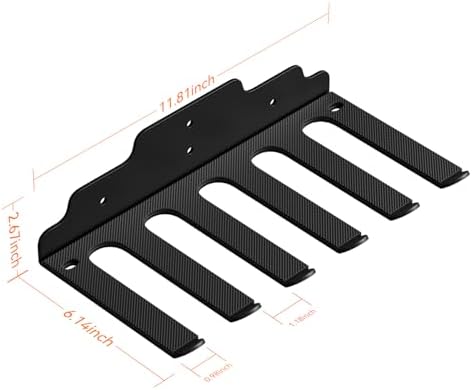 Olympic Barbell Hanger, Garage Gym Bar Wall Rack, Space Saving Home Gym Accessory