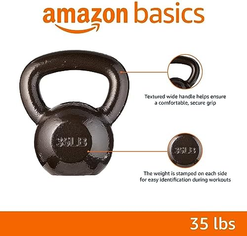 Amazon Basics Cast Iron Kettlebell for Home Gym Fitness Lovers at Home Workout | Amazon Basics Cast Iron Kettlebell for