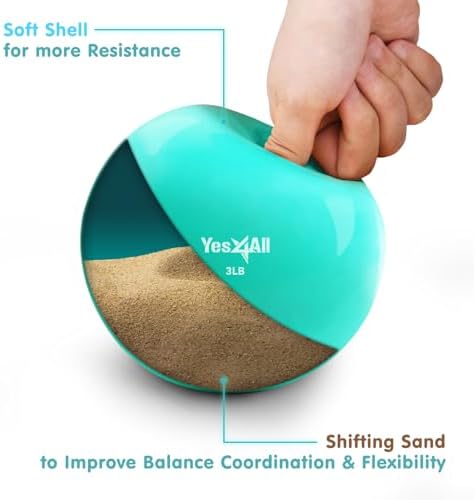 Yes4All Weighted Toning Balls for Exercise and Pilates | Yes4All Soft Medicine Balls for Balance and Flexibility Traini