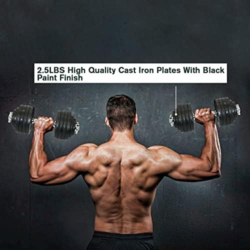 For Dumbbell and Barbell Lovers - Cast Iron Weight Plate Set (1.25lb, |5lb, 5lb, 10lb) Ideal for Strength Training and