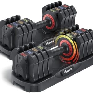 Free Weights with Storage Tray for Home Gym - Adjustable Dumbbell Set, 2|5lb 5-in-1 Quick Adjust Dumbbell, Full Body Wor