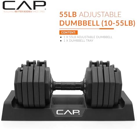 Adjustable Barbell 55 lb Hex Dumbbell Weights - Singles & Pairs | Multiple Handle Options | Fitness Enthusiasts | Home G