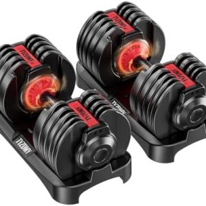 Adjustable Dumbbell Set for Home Gym Fitness Equipment | Free Weights Dumbbells Set for Men and Women Home Strength Tr