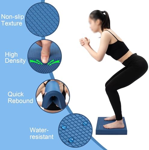 StrongTek Professional Balance Pad - High-Density TPE Foam Knee Pad, Non-Slip & Water-Resistant, for Balance Training, P