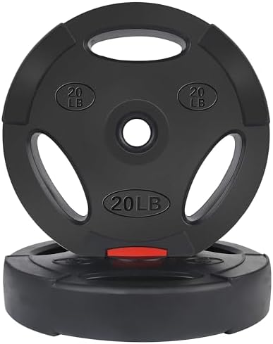 Fitvids Vinyl Standard 1-Inch Plate Weight Plate Set for Strength Training and Bodybuilders at the Gym