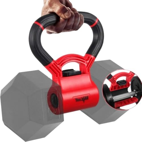 Yes4All Kettlebells Grip, Dumbbell Grip Handle, Kettlebell for Home Gym, Convert Dumbbells into Kettlebells for Home Wor
