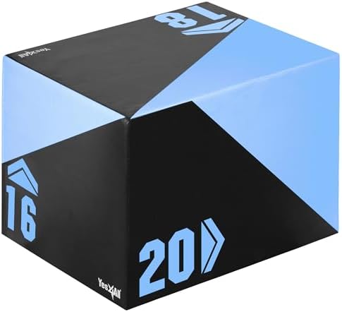 Yes4All Plyo Jump Box for Training & Conditioning | Yes4All 3 in 1 Foam Plyometric Jump Box for Fitness Workout | Yes4A