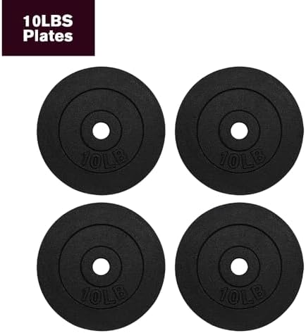 For Dumbbell and Barbell Lovers - Cast Iron Weight Plate Set (1.25lb, |5lb, 5lb, 10lb) Ideal for Strength Training and