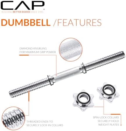 CAP Barbell Adjustable Dumbbell Weight Set for Home Gym Fitness Lovers | Ideal for Home Workouts and Muscle Building |
