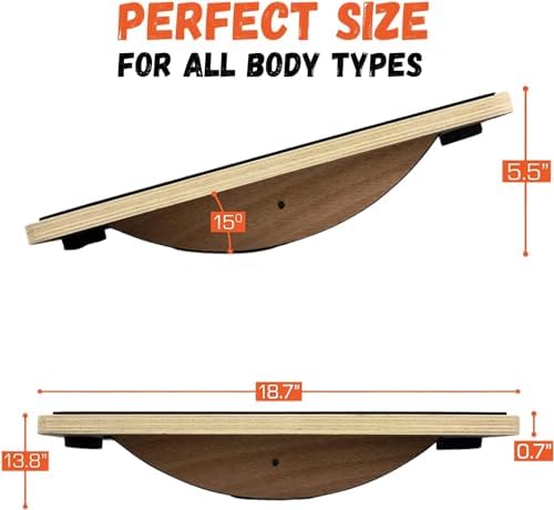 Yes4All Professional Anti-Slip Rocker Board for Leg Workout and Standing Desk Use | Yes4All 350LBS Wood Balance Board,
