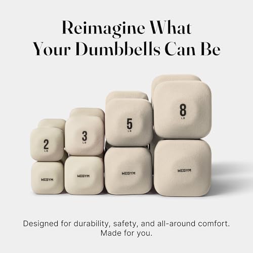 SafeGrip Square Dumbbells Anti Slip Handles for Home Workouts | WeGym SafeGrip Square Dumbbells Stable Design Prevents