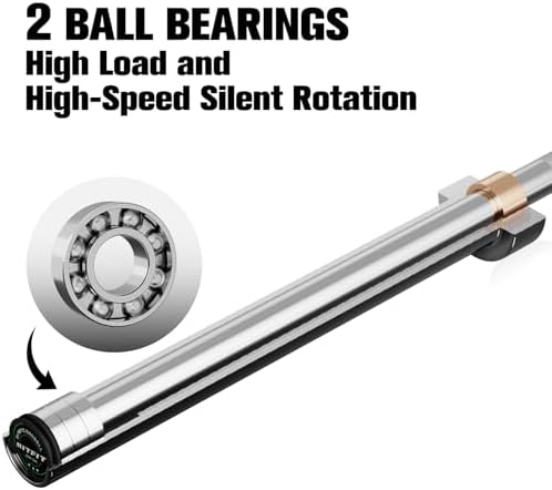 RitFit 7FT Olympic Barbell for Strength and Weightlifting Training - 2 Inch Olympic Bar for Squat, Deadlift, Bench Press