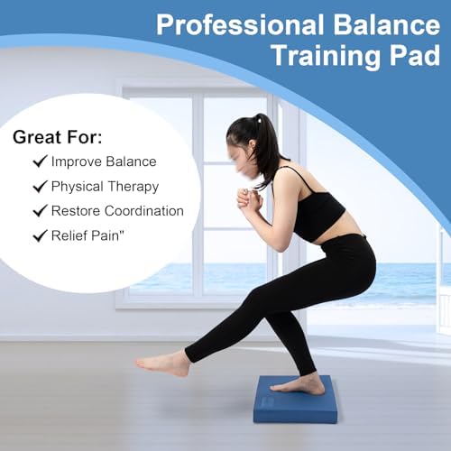 StrongTek Professional Balance Pad - High-Density TPE Foam Knee Pad, Non-Slip & Water-Resistant, for Balance Training, P
