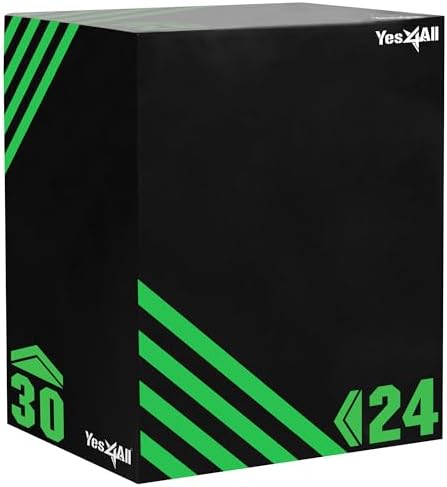 Yes4All Plyo Jump Box for Training & Conditioning | Yes4All 3 in 1 Foam Plyometric Jump Box for Fitness Workout | Yes4A