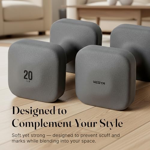 SafeGrip Square Dumbbells Anti Slip Handles for Home Workouts | WeGym SafeGrip Square Dumbbells Stable Design Prevents