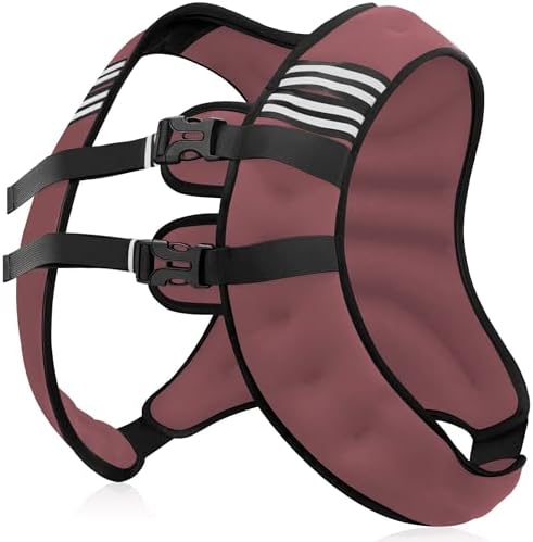 Weighted Vest for Men and Women - 10/15/20lbs - Reflective Stripe - Workout Equipment for Strength Training, Running, Wa