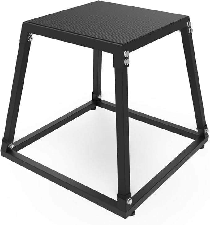 Anti-slip exercise step up box for strength and conditioning training | Durable home gym plyo box for fitness enthusias