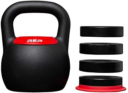 REP Fitness Adjustable Kettlebell | Strength Training Equipment for Home Gym | Compact Steel Bell with Ergonomic Handle