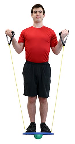 CanDo Blue Balance Board 14x18 Inch, |5 Inch Height for Adults at Home and Gym Fitness Exercises