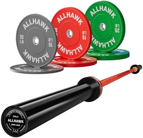 Olympic Barbell 7ft 45LB for Weightlifting Powerlifting, Home Gym Strength Training, Squats Deadlifts Presses Rows Curls