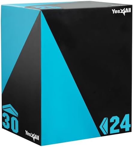 Yes4All Plyo Jump Box for Training & Conditioning | Yes4All 3 in 1 Foam Plyometric Jump Box for Fitness Workout | Yes4A