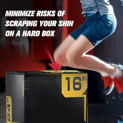 ToughFit Plyo Box - Adjustable Height Foam Plyometric Box for MMA and Crossfit Enthusiasts - Ideal for Home Gym Training