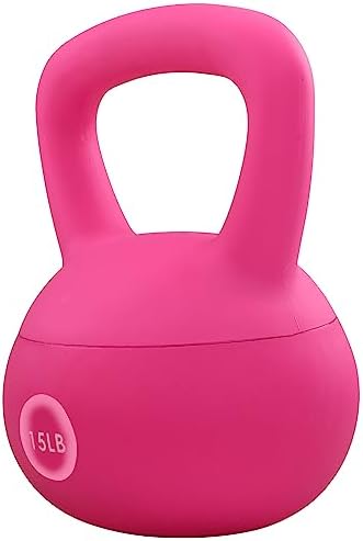 Fitvids Soft Kettlebells - Sea and Iron Sand Filled Weights - Color Coded Soft Vinyl Kettlebells - Multiple Sizes Fitv
