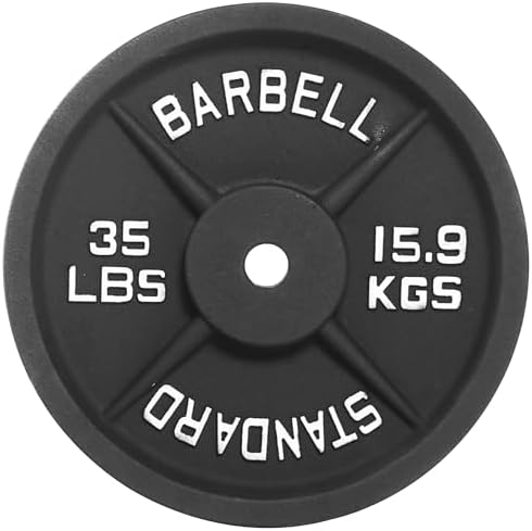 Fitvids Cast Iron Weight Plates for Strength Training and Weightlifting - Home Gym Essential | Fitvids Cast Iron 1-Inch