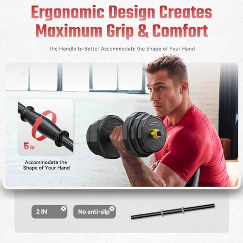 FEIERDUN Adjustable Dumbbells for Home Gym Use by Men and Women during Fitness Exercises