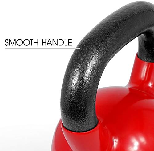 Yes4All Kettlebell, Stable Flat Bottom Kettlebell, Cast Iron Sets for Full Body Workout, Push Up, Grip Strength Training
