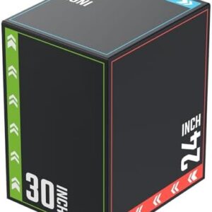 3-in-1 Plyo Box – Plyometric Jump Box with Durable High-Density Foam Core and Non-Slip Surface for Home Gym Workouts, Bo