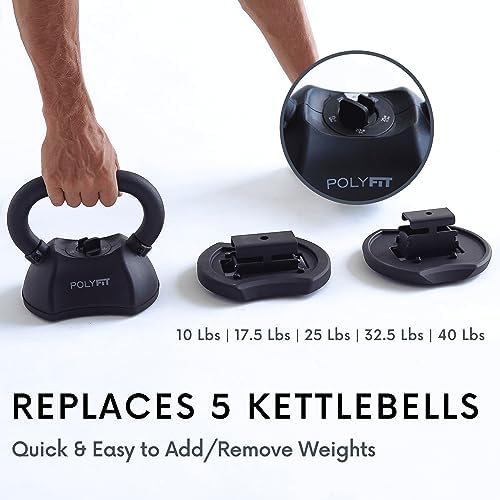Polyfit Adjustable Kettlebell Set | Perfect for Home Gym Fitness Lovers | Versatile Weight Training Equipment | Polyfit