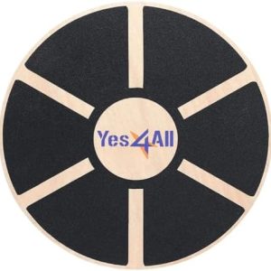 Yes4All Versatile Wooden Wobble Balance Board for Standing Desk Usage | Yes4All Core Training and Exercise Balance Stab