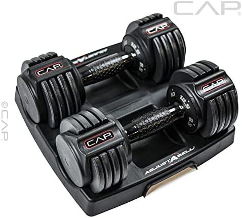 Adjustable Round Dumbbell Weights | CAP Barbell | Multiple Handle Options, Singles & Pairs | 1|5 lb, 25 lb & 55 lb | Gym