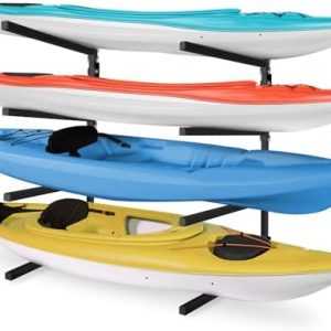 Yes4All Kayak Storage Rack for Outdoor & Indoor Use 400lbs Capacity 4 Adjustable Levels