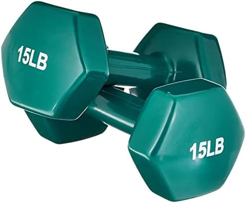 Amazon Basics Vinyl Coated Dumbbell Hand Weights for Home Gym Fitness Lovers | Amazon Basics Vinyl Coated Dumbbell Hand