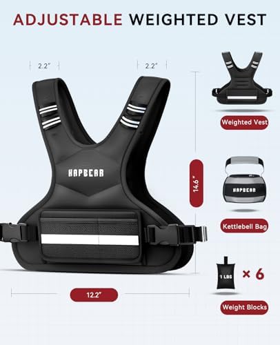 HAPBEAR Adjustable Weighted Vest for Men and Women HAPBEAR Adjustable Weighted Vest for Workout and Strength Training HA