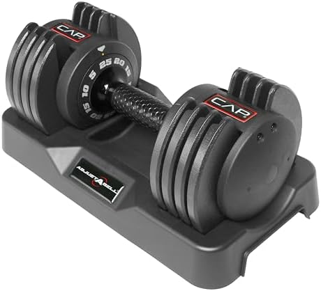 Adjustable Round Dumbbell Weights | CAP Barbell | Multiple Handle Options, Singles & Pairs | 1|5 lb, 25 lb & 55 lb | Gym