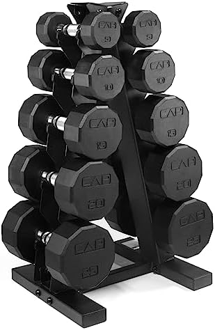 CAP Barbell Rubber Coated Dumbbells for Home Gym Fitness Lovers | Multiple Weight Options | CAP Barbell Heavy Duty Rubb