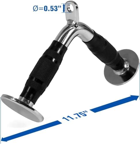 Yes4All Cable Machine Attachment Row Handles Tricep Rope Straight Bar V Bar LAT Pulldown Accessories 880 LB for Home Gy