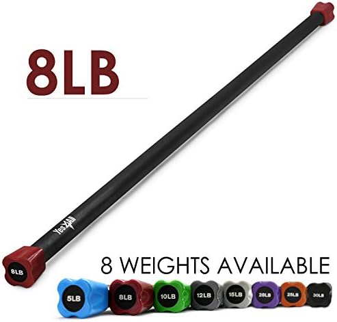 Yes4All Total Body Workout Weighted Bar - Ideal for Home and Gym Fitness Enthusiasts - Strength and Yoga Training - 1|5l
