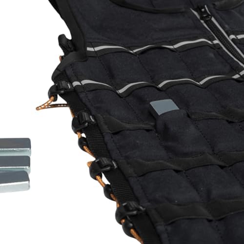 HYPERWEAR Hyper Vest ELITE - Adjustable Weight Vest - Stretch CORDURA® Fabric - Zipper Thin Steel Weights - Running & St