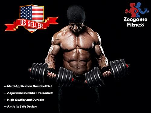 Adjustable Dumbbells Set for Home Gym Work Out Training | Free Weight with Connecting Rod Ideal for Fitness Enthusiasts