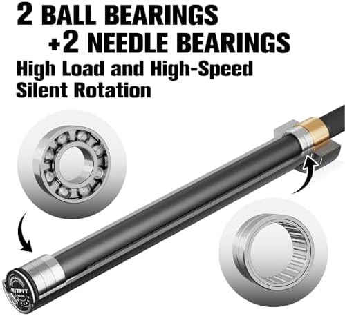 RitFit 7FT Olympic Barbell for Strength and Weightlifting Training - 2 Inch Olympic Bar for Squat, Deadlift, Bench Press