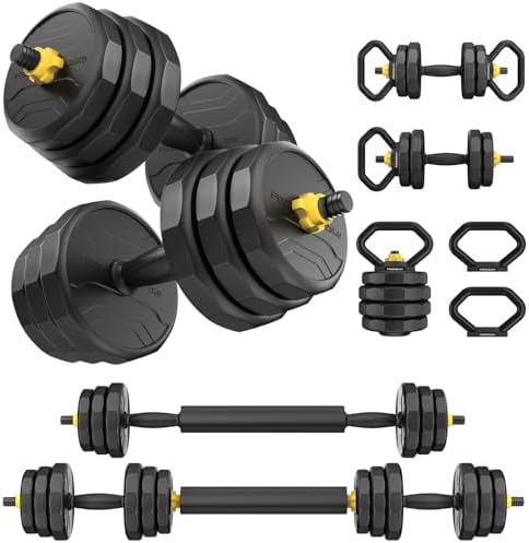 FEIERDUN Adjustable Dumbbells for Home Gym Use by Men and Women during Fitness Exercises