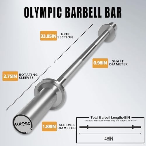 Olympic EZ Curl Barbell Bar 48-inch Curling Bar Fit 2-inch Weight Plates Strength Training Bar Squats Hip Thrusts Bench