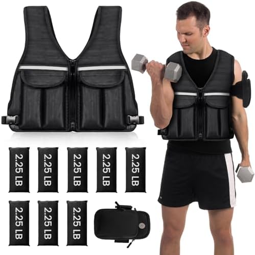 Prodigen Adjustable Weighted Vest for Weight Loss and Strength Training | Prodigen Weight Vest with 8 Removable Sandbag
