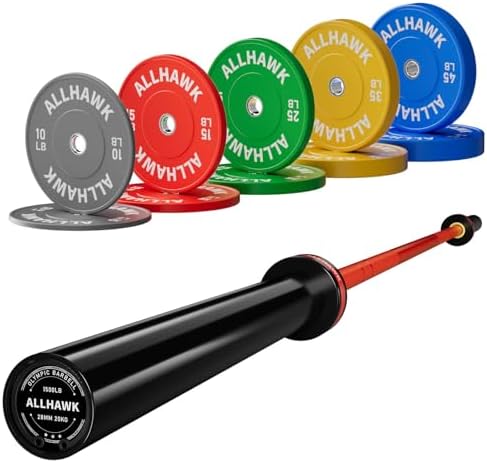 Olympic Barbell 7ft 45LB for Weightlifting Powerlifting, Home Gym Strength Training, Squats Deadlifts Presses Rows Curls