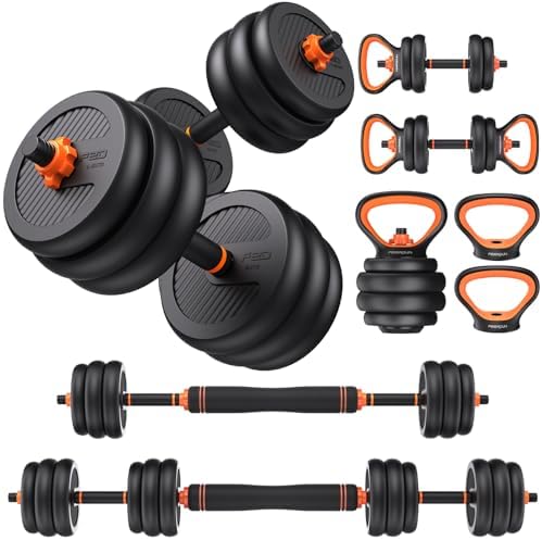 FEIERDUN Adjustable Dumbbells for Home Gym Use by Men and Women during Fitness Exercises